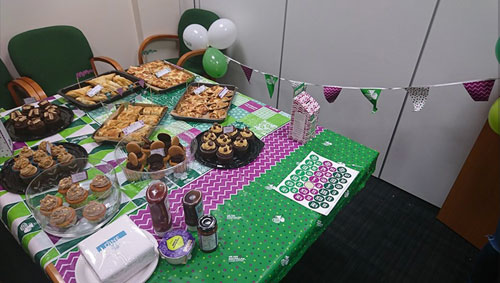 Table setup for Macmillan Cancer Support