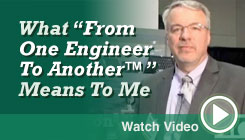 Watch Bill's From One Engineer to Another Video