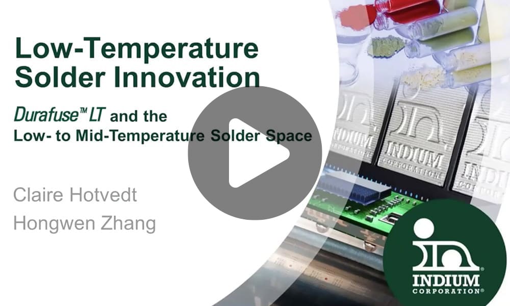 Low-Temperature Solder Innovation Webinar screenshot