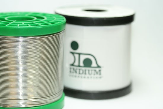 Indium alloy solder wire.