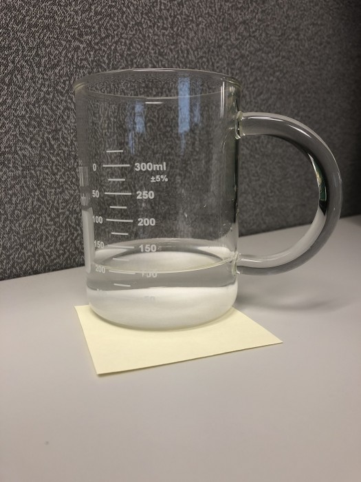 My Beaker Mug with Sugar and Water: Supersaturated Solution
