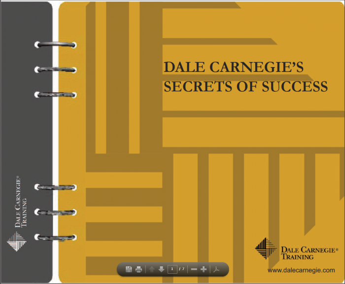 Dale Carnegie's Secrets of Success