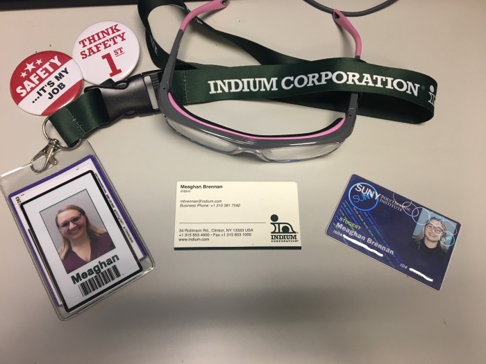 My employee badge and business card! 