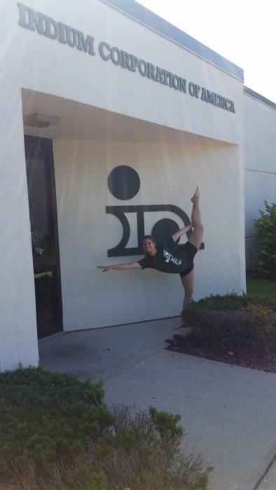 Dancing in front of Indium Corporation