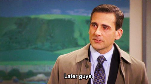 Michael Scott as he leaves Dunder Mifflin on his last day on NBC's 