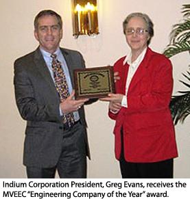 Indium Corporation Named Engineering Company of the Year news photo