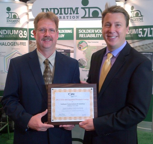 Indium Corporation Named First IPC J-STD-004 Certified Company news photo