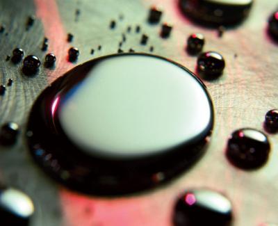 A drop of liquid metal.