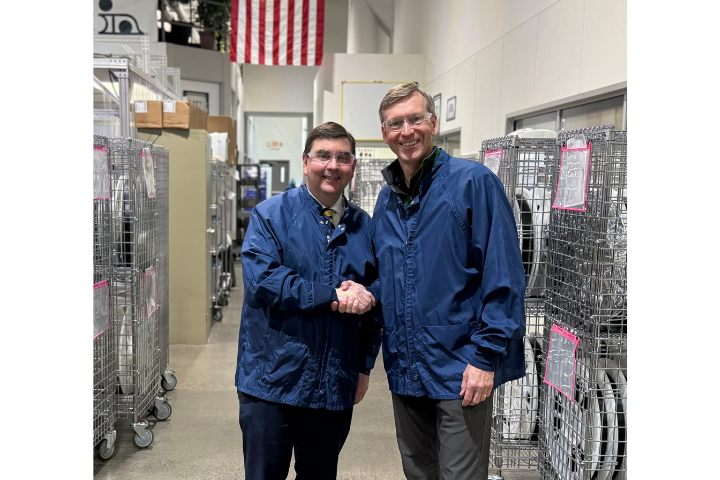 Congressman John W. Mannion and Indium Corporation CEO and President Ross Berntson.