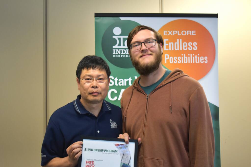 Indium Corporation's Summer Internship program Metal Preform Research intern at commencement.